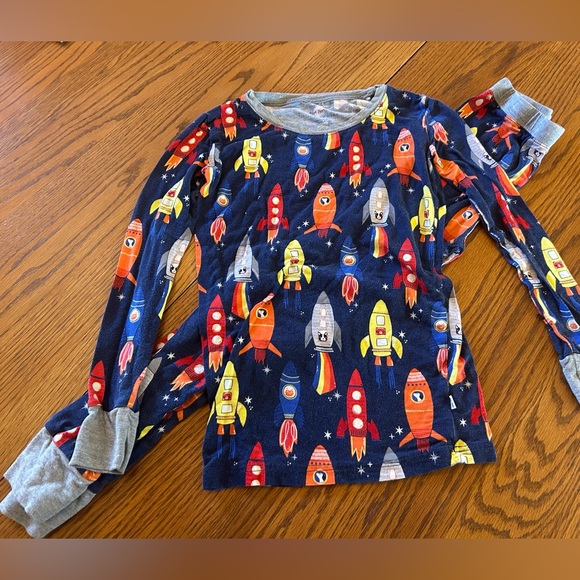 Little Sleepies 2 piece pajama set - Navy Space Explorer - Picture 1 of 5